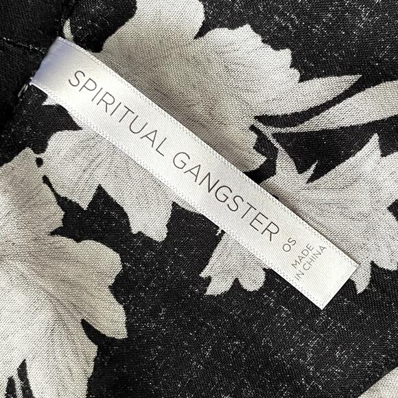 Spiritual Gangster Black Floral Robe O/S Layer Cardigan Cover Up Shawl Kimono - Picture 6 of 9